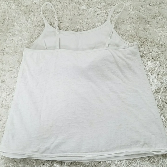 White cami, gold/silver design on front, size 12 - Picture 3 of 4